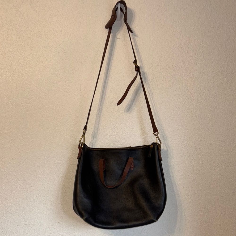 Madewell Leather Zip Top Tote